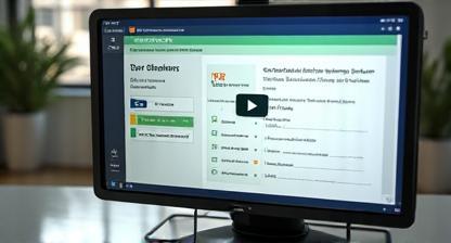 Interactive online course interface for German emission sticker rules